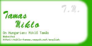 tamas miklo business card